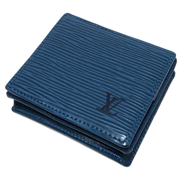 Louis Vuitton Handbags - Louis Vuitton Coin Wallet Portomone Leather LV Case Boite Epi Blue Toledo